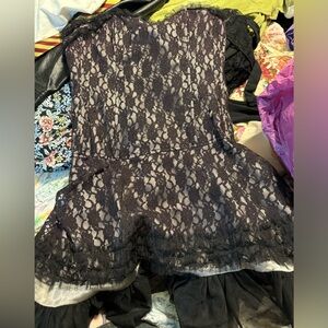 Wet Seal Corset Lace Mini Dress Strapless